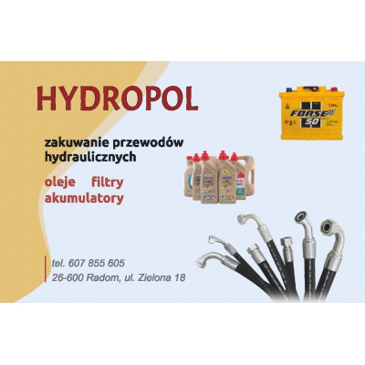 HYDROPOL - Hydraulika Siłowa, Pneumatyka, Zakuwanie Węży Hydraulicznych, Oleje, Silnikowe, Hydrauliczne - Radom